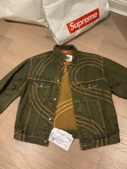 Supreme Supreme s logo denim trucker jacket | Grailed