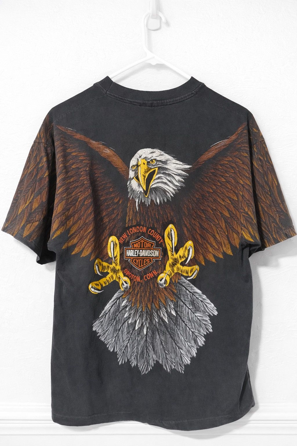 Harley Davidson Harley Davidson Thrashed Eagle AOP Faded Distressed Tee Size US L / EU 52-54 / 3 - 3 Thumbnail