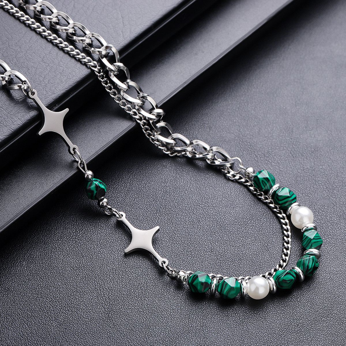 Jewelry Simple Style Geometric Titanium Necklace Size ONE SIZE - 1 Thumbnail