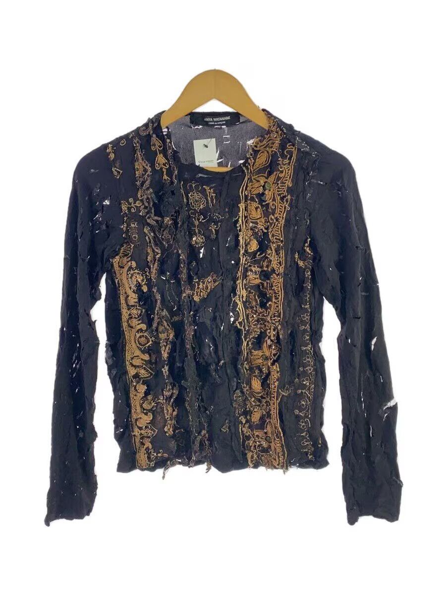 Comme des Garcons × Junya Watanabe Distressed Stitch Pattern Long Sleeve Tee Size M / US 6-8 / IT 42-44 - 1 Thumbnail