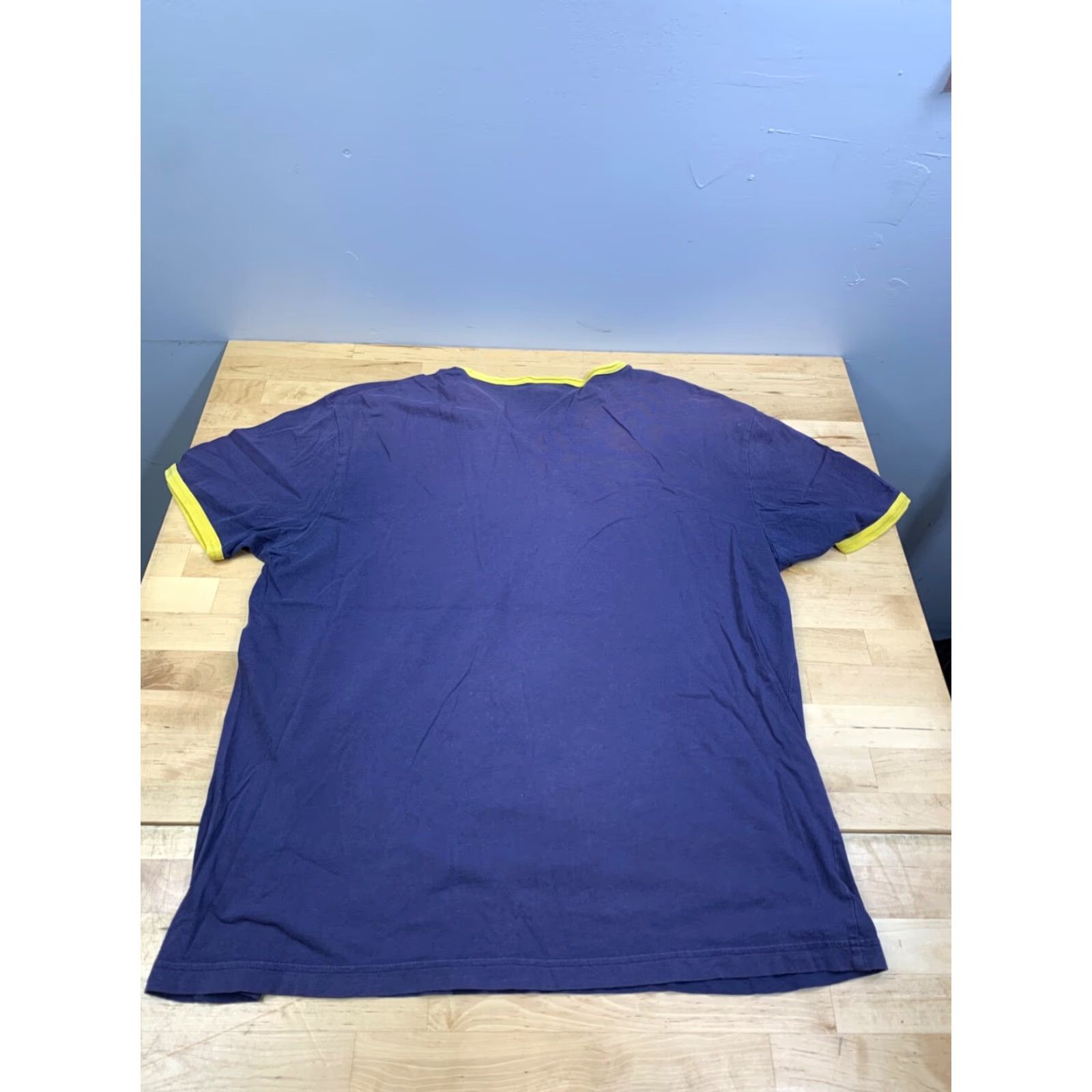 Polo Ralph Lauren VINTAGE Polo Ralph Lauren Ringer Shirt Mens L Blue Distress Polo Shirt Men L Blue 11564 Size US L / EU 52-54 / 3 - 8 Thumbnail