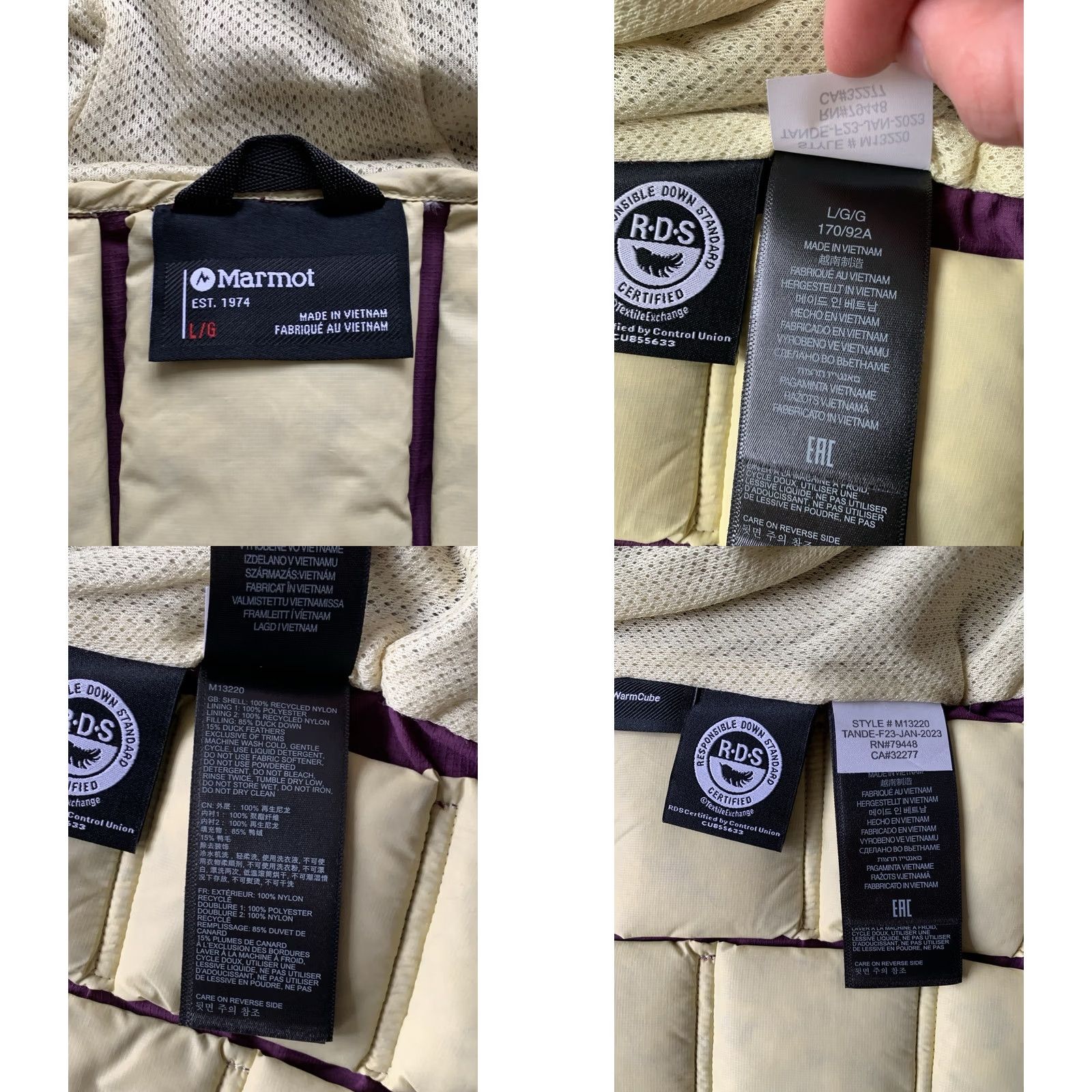 Marmot Nike? Marmot Jacket Women L Purple Full Zip Hooded Down Insulated Puffer Outer Shell Nylon Regular Fit City Classic Outdoor Size L / US 10 / IT 46 - 8 Thumbnail
