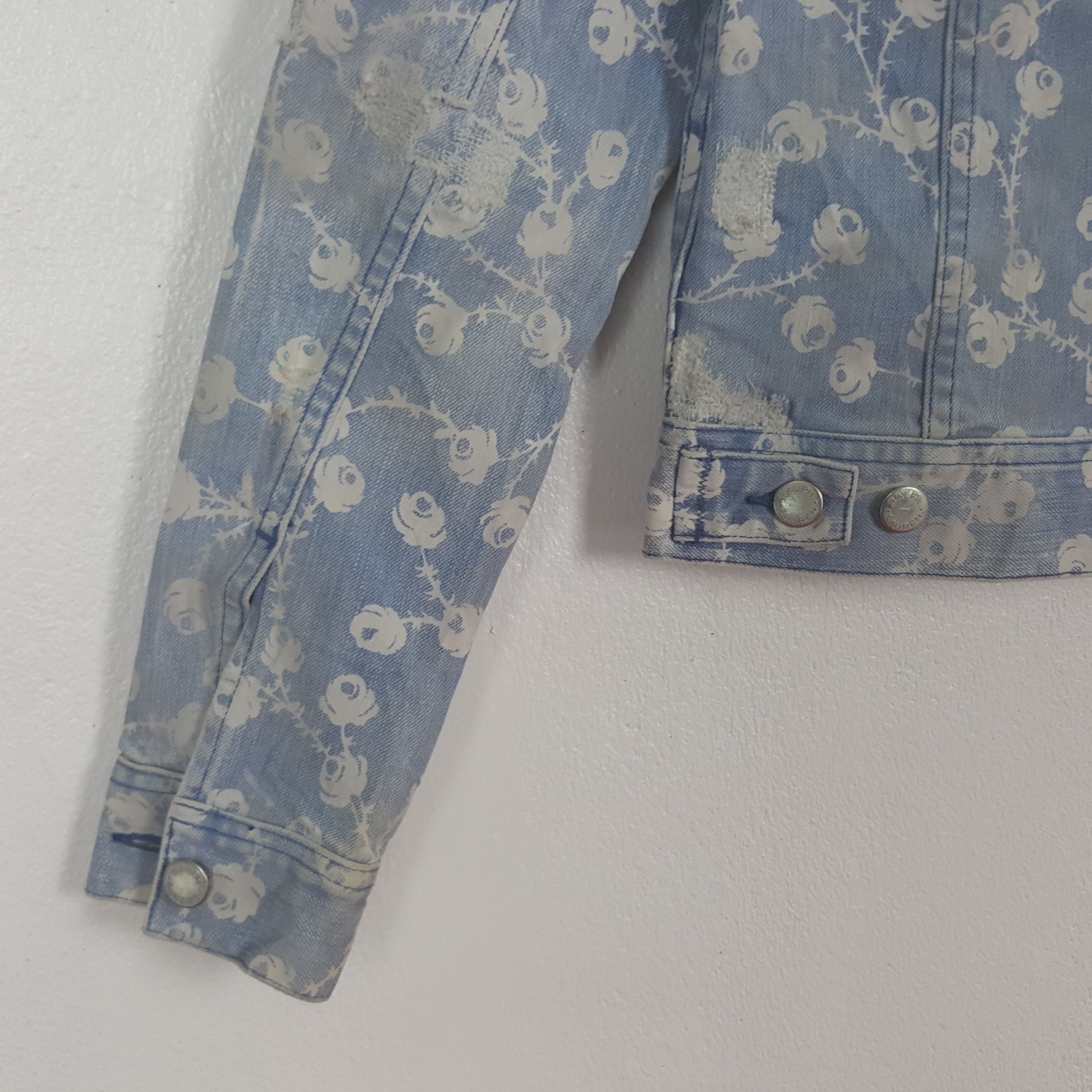 Ralph Lauren Vintage Ralph Lauren American Flowers Denim Jacket C303N14 Size XXS / US 00 / IT 34 - 4 Thumbnail
