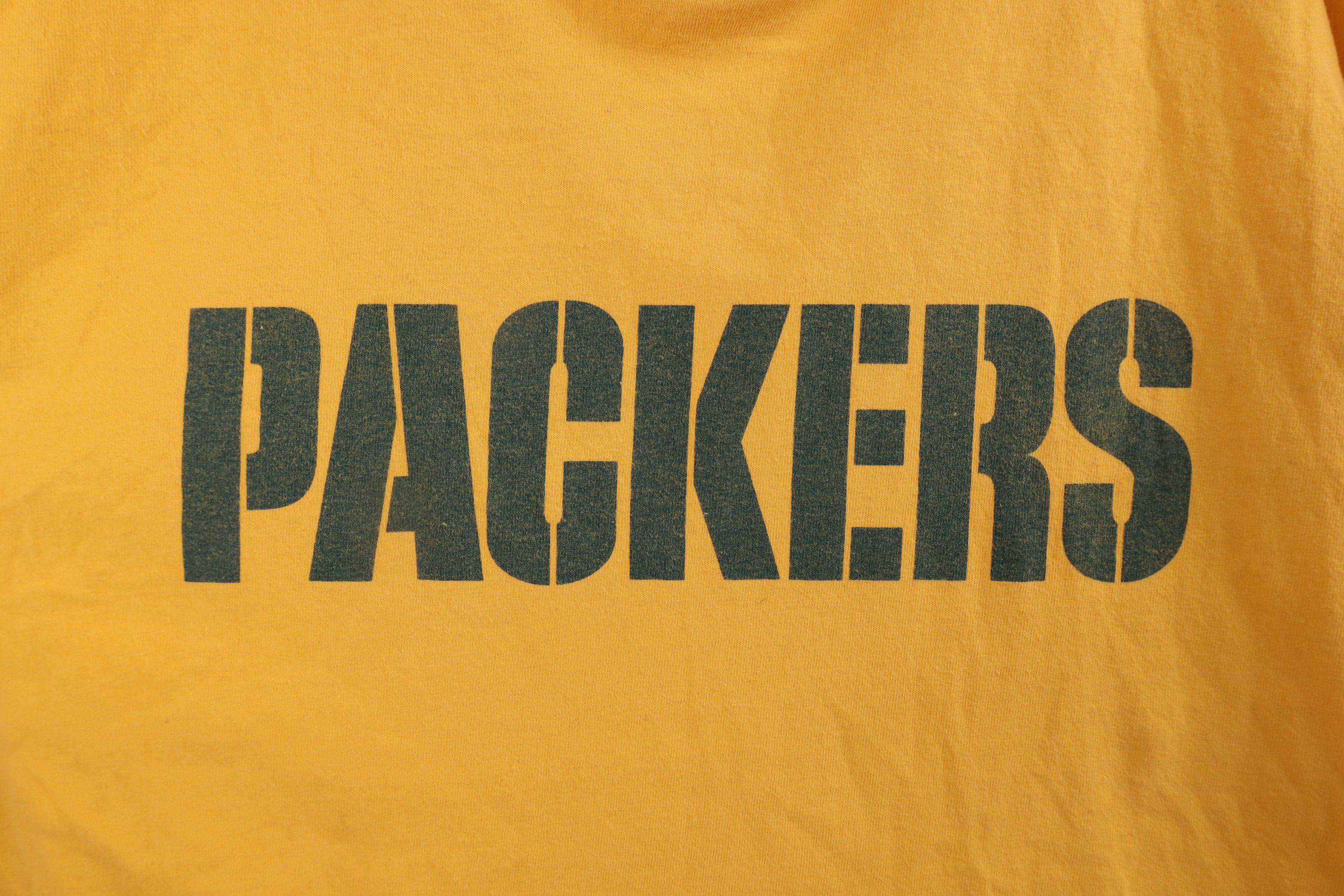 Reebok × Vintage Vintage Reebok Spell Out Green Bay Packers Football T-Shirt Size US L / EU 52-54 / 3 - 8 Thumbnail