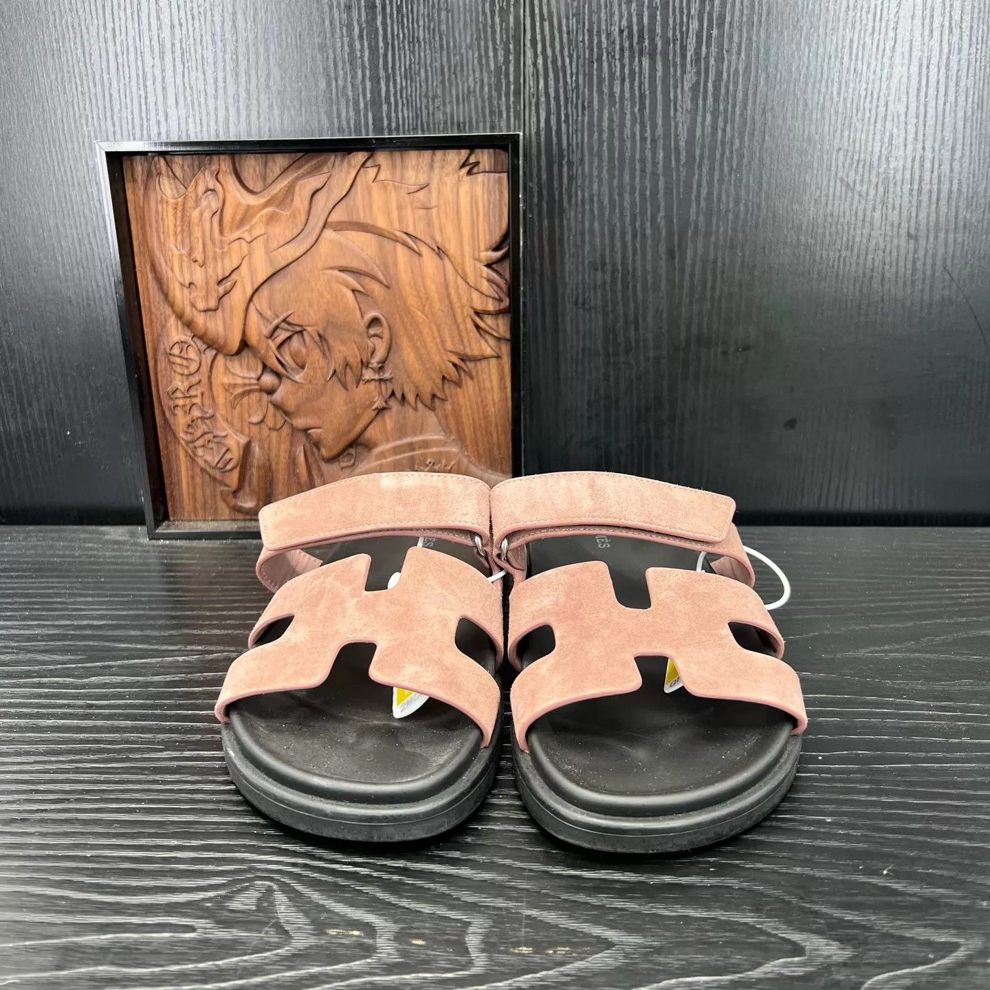 Hermes Hermès Chypre Black & Pink Shoes 38 Size US 7.5 / IT 37.5 - 4 Thumbnail