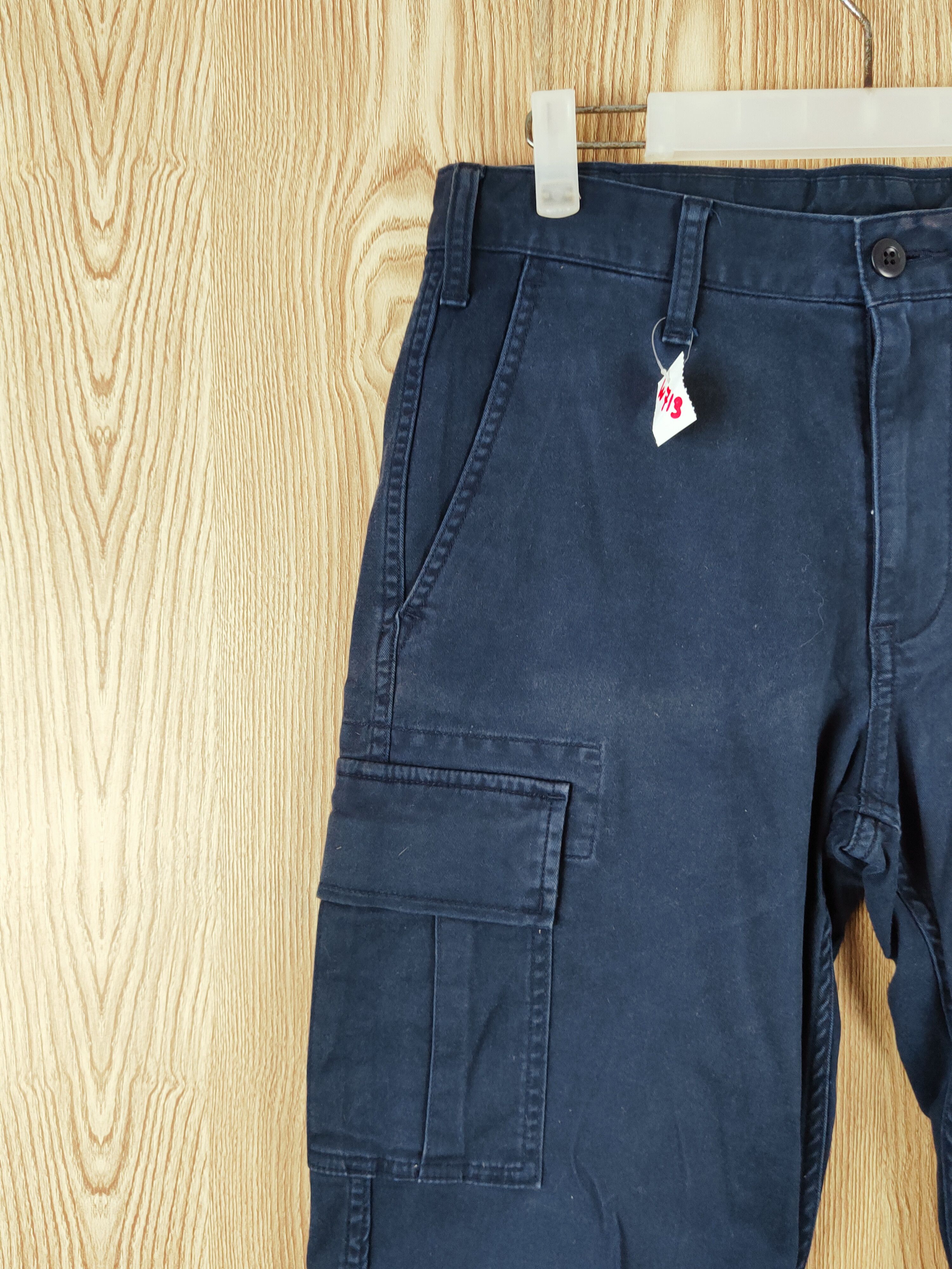 Japanese Brand Uniqlo Navy Multipocket Tactical Cargo Pants #W713 Size US 31 - 3 Thumbnail