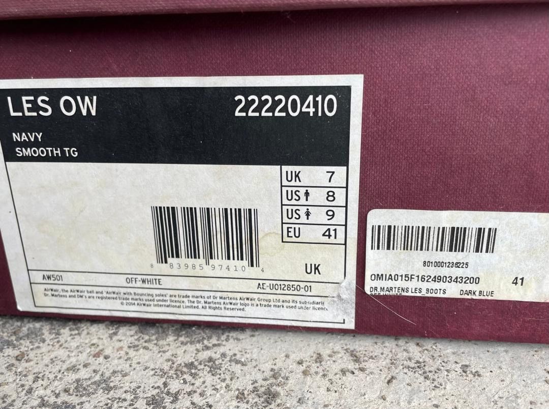Off-White Dr Martens Off White Co Virgil Abloh Boots Size US 8 / EU 41 - 12 Thumbnail