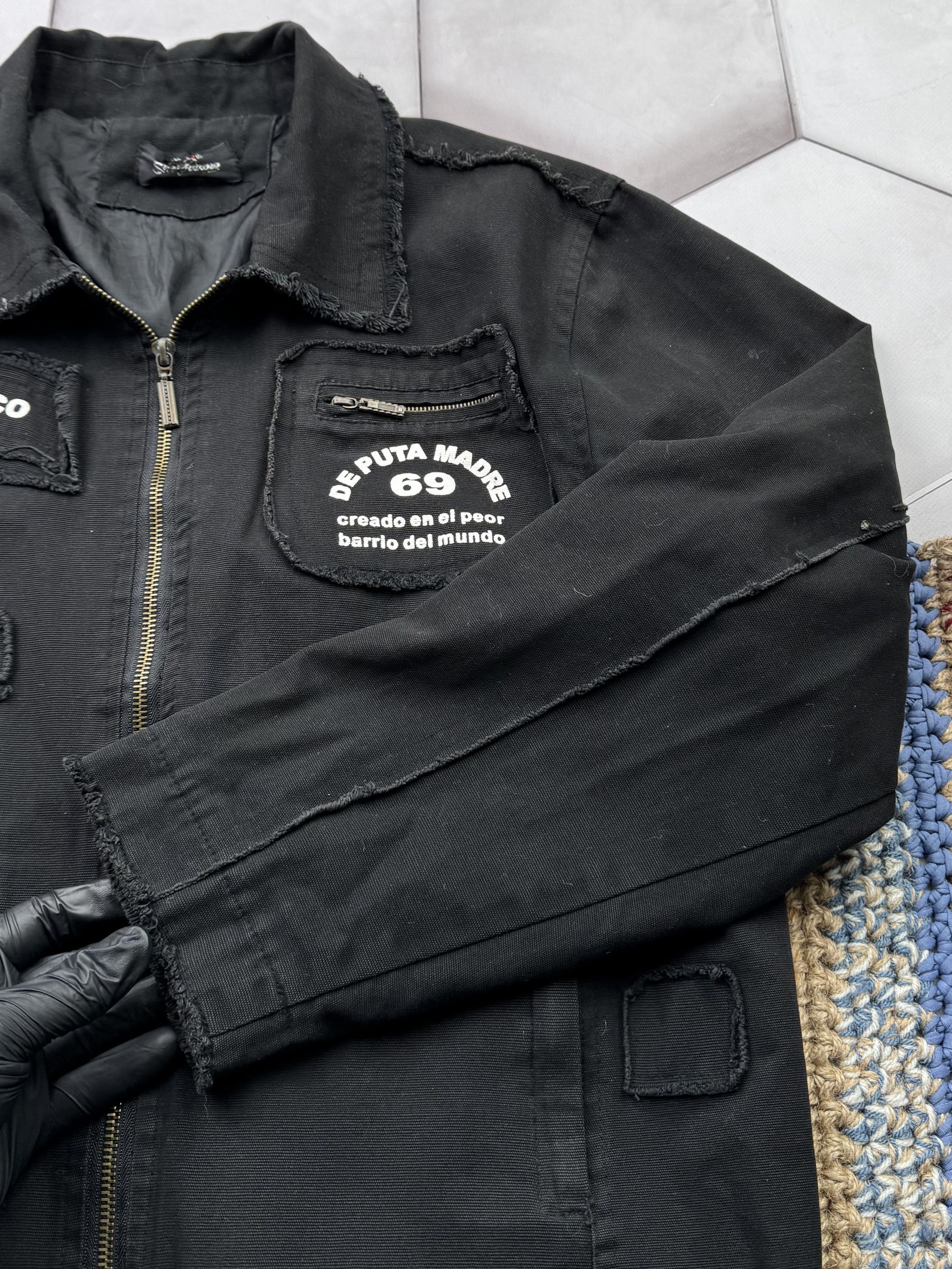 Japanese Brand Vintage Distressed Jacket "Narcotrafico" (E4) Size US M / EU 48-50 / 2 - 7 Thumbnail
