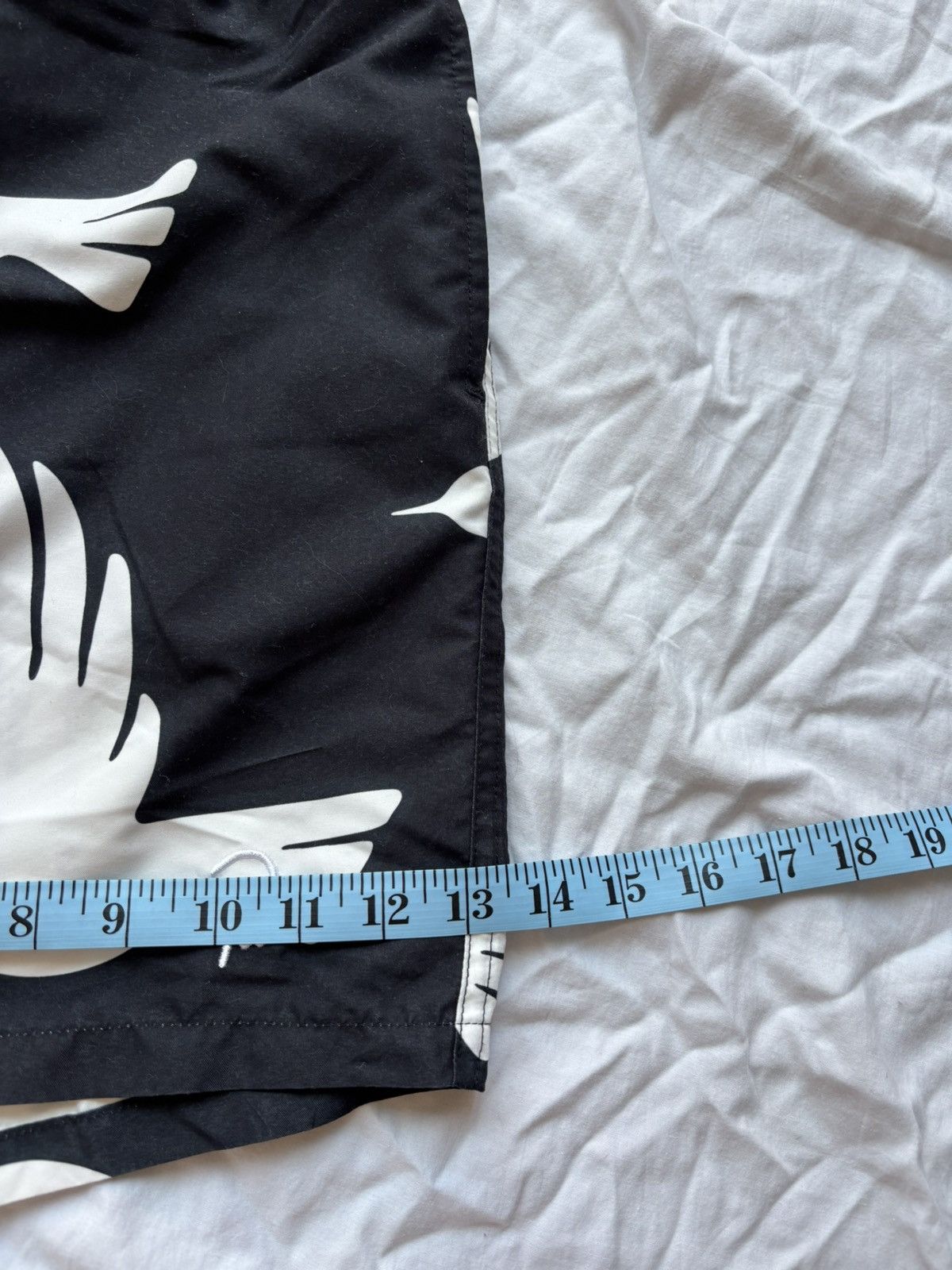 Parra By Parra Black White Bird Print Swim Shorts Graphic Trunks Size US 36 / EU 52 - 7 Thumbnail