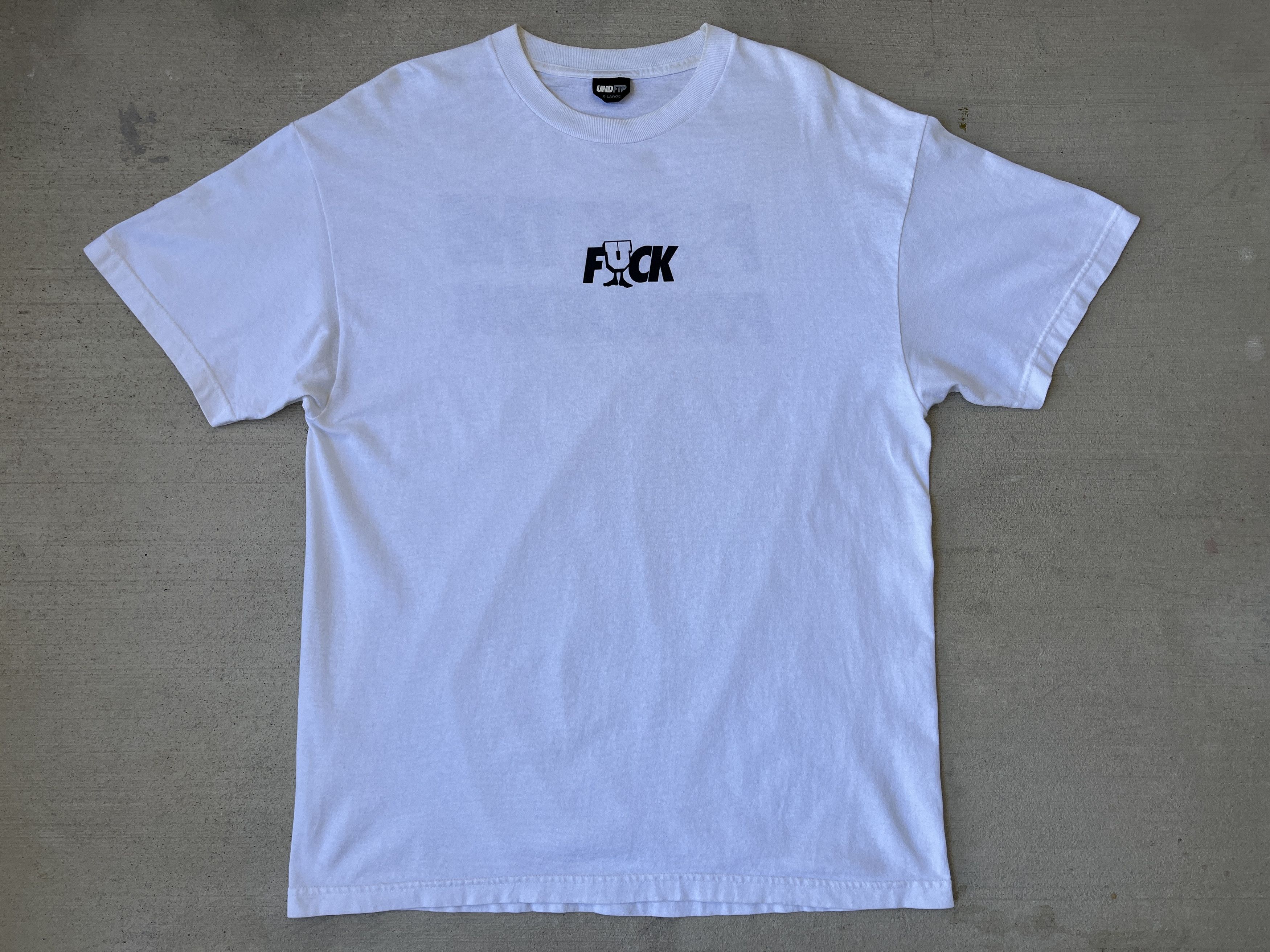 image of Fuck The Population x Undefeated Ftp X Undefeated U-Fuck Tee in White, Men's (Size XL)