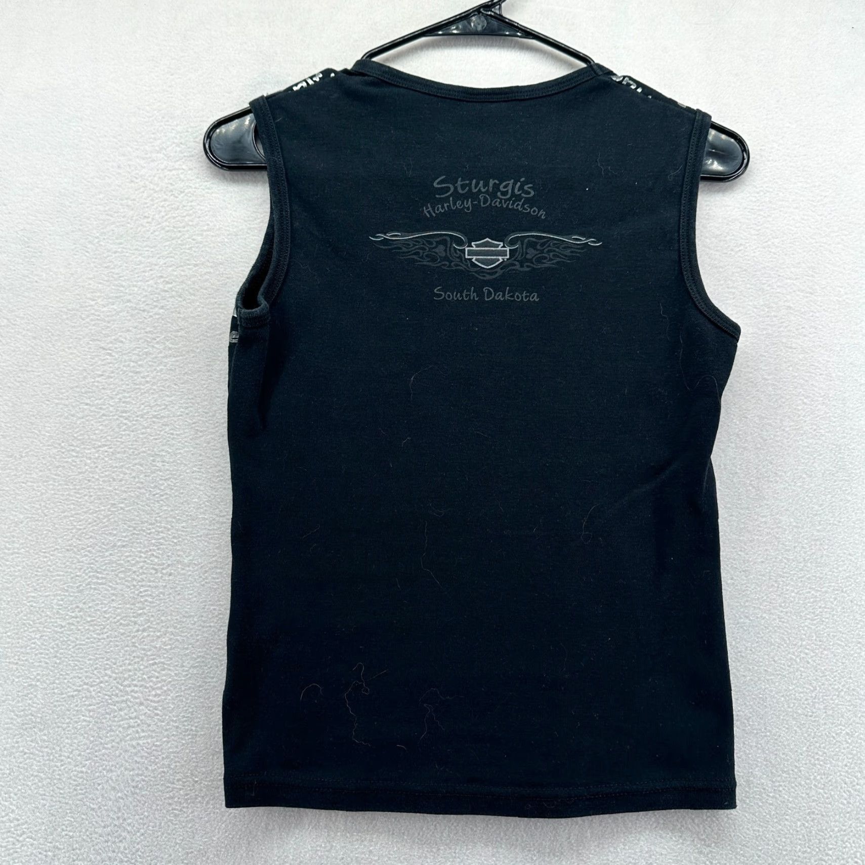 Harley Davidson **Harley-Davidson Women's M Black Tank Top Sleeveless Graphic Print** New title: **Harley-Davidson Women's M Black Tank Top Sleeveless Graphic Print** Size M / US 6-8 / IT 42-44 - 2 Thumbnail