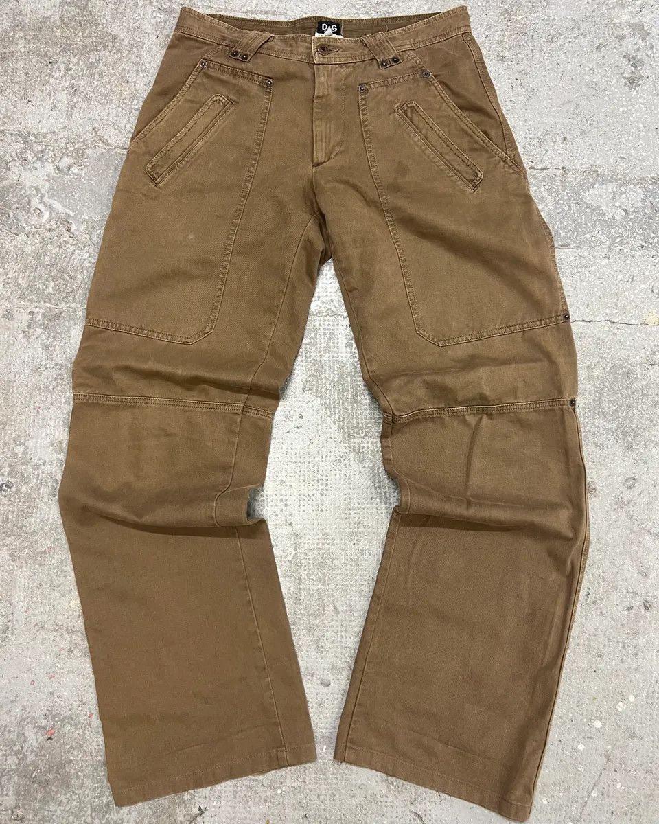 Dolce & Gabbana × Vintage AW2004 Dolce & Gabbana Brown Utility Straight Cozy Pants Size US 32 / EU 48 - 1 Thumbnail