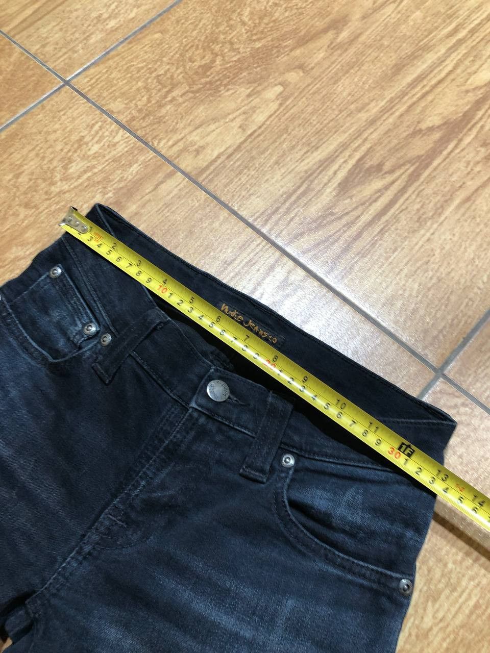 Nudie Jeans NUDIE Slim Fit Skinny Leg Stretch BLACK Size 25" / US 0 / IT 36 - 7 Thumbnail