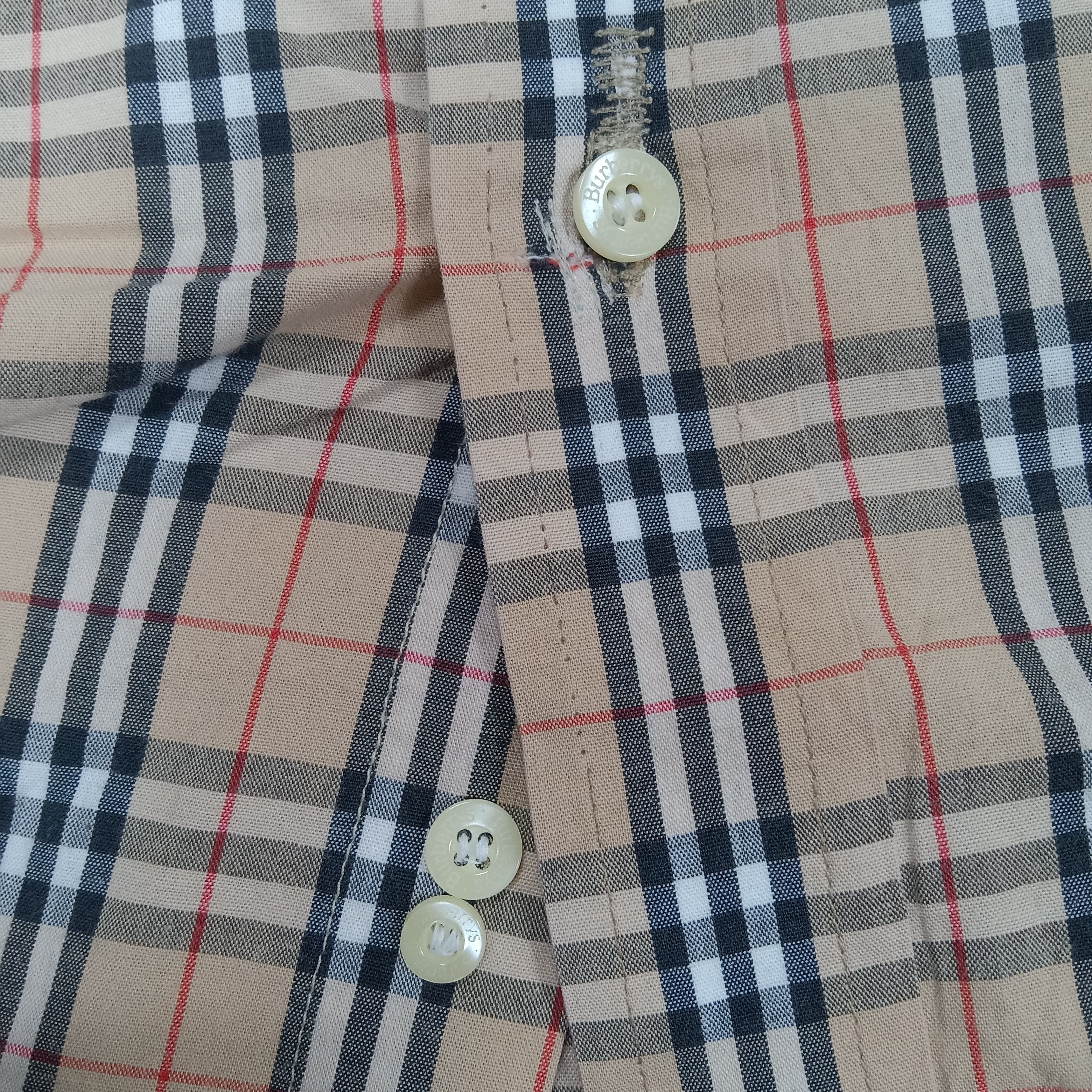 Burberry × Vintage Burberrys Luxury Brand Casual Formal Short Sleeve Shirt Size US XL / EU 56 / 4 - 7 Thumbnail