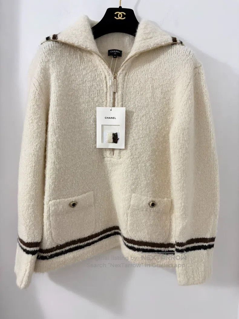 Chanel Chanel Ski series popular white zipper sweater Size XS / US 0-2 / IT 36-38 - 1 Thumbnail