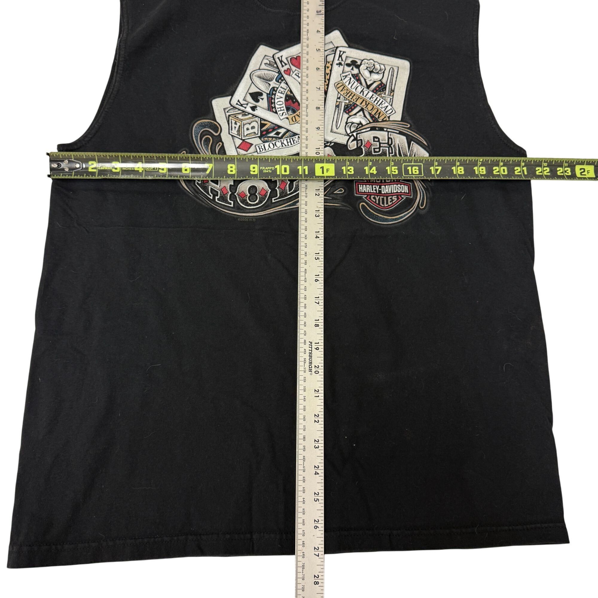 Harley Davidson Frieze H-D HOLD EM Gambler CASINO POKER Motorcycle Biker Tee Size US L / EU 52-54 / 3 - 6 Thumbnail