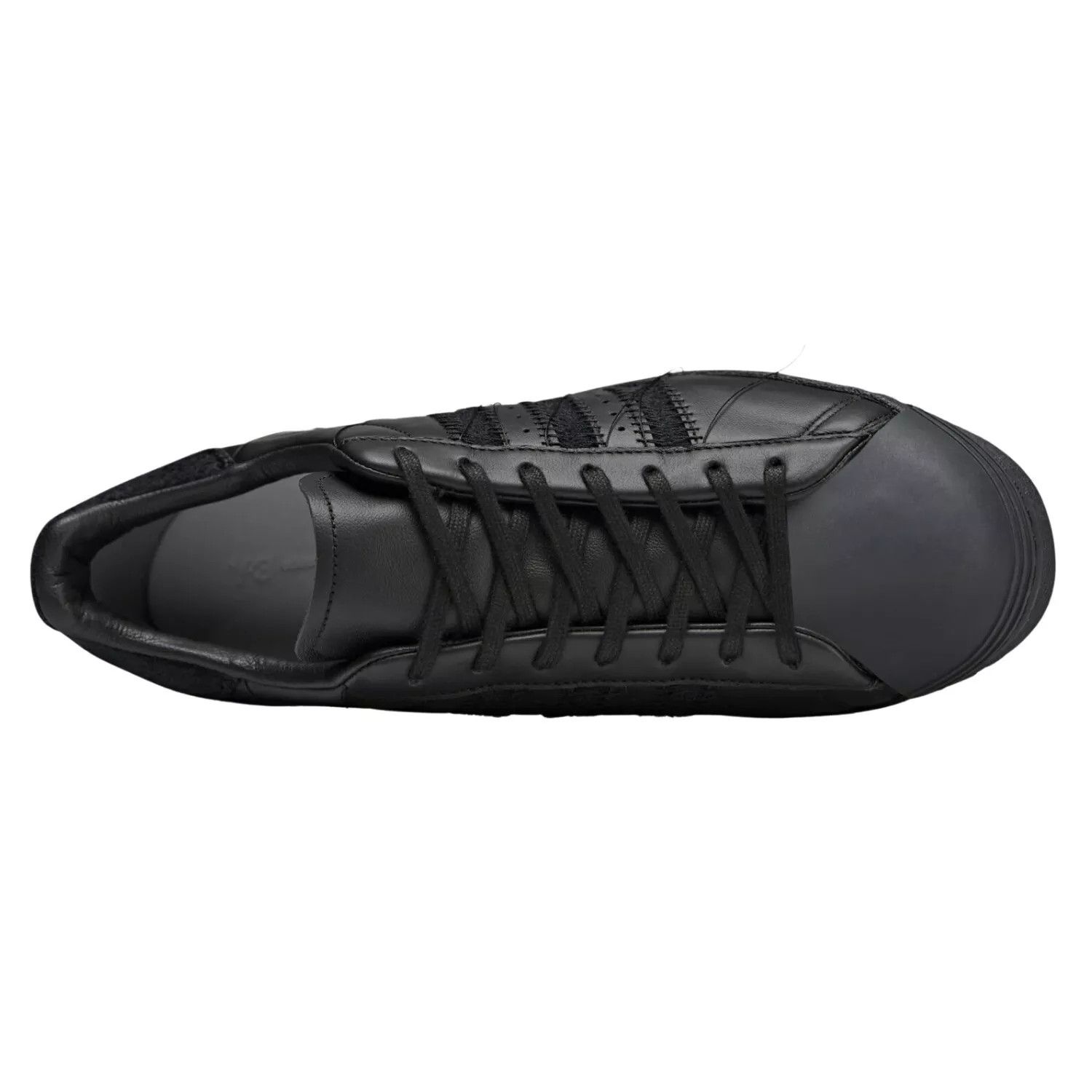 Adidas Adidas Y-3 Yohji Yamamoto Black Leather Superstar Sneakers Size US 8 / EU 41 - 5 Thumbnail