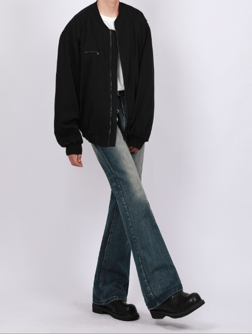 Japanese Brand × Jean Cleanfit American loose straight distressed flared jeans Size US 32 / EU 48 - 4 Thumbnail
