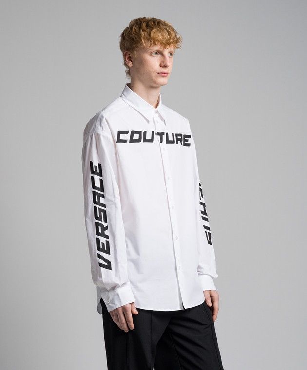 Versace !DS! SS23 Versace Logo Oversized White Shirt Size US M / EU 48-50 / 2 - 2 Thumbnail
