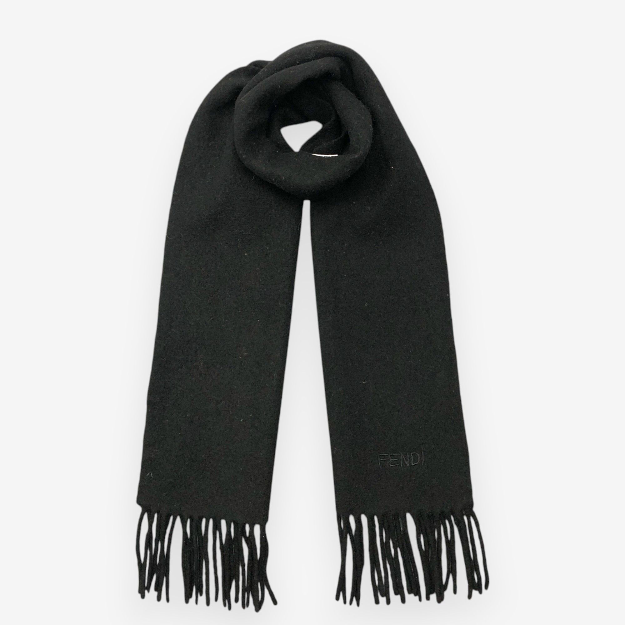 Japanese Brand Vintage Fendi Scarf Muffler Wool Winter Neckwear Scarves Size ONE SIZE - 1 Thumbnail