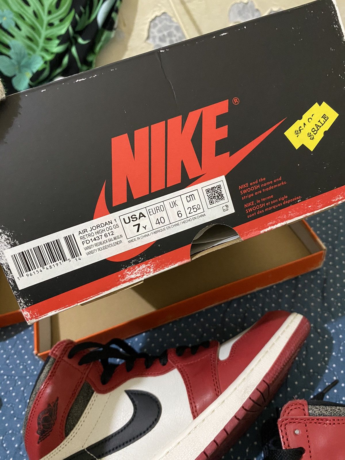 Jordan Brand Air Jordan 1 Retro High OG GS Size US 7 / EU 40 - 10 Thumbnail