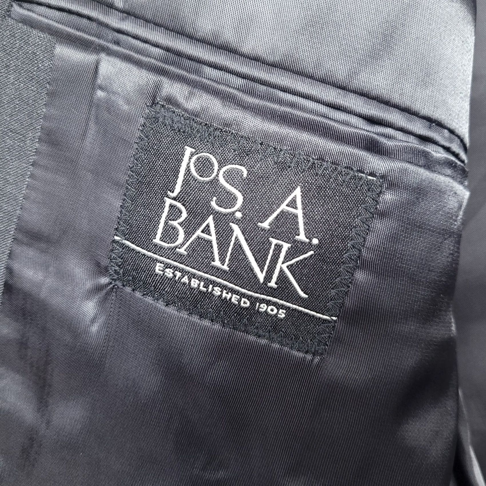 Jos. A. Bank Jos A Bank Blazer Men 44S Wool 100% Wool Gray Notch Lapel Single-Breasted Two-Button Short Length Size 44R - 6 Thumbnail
