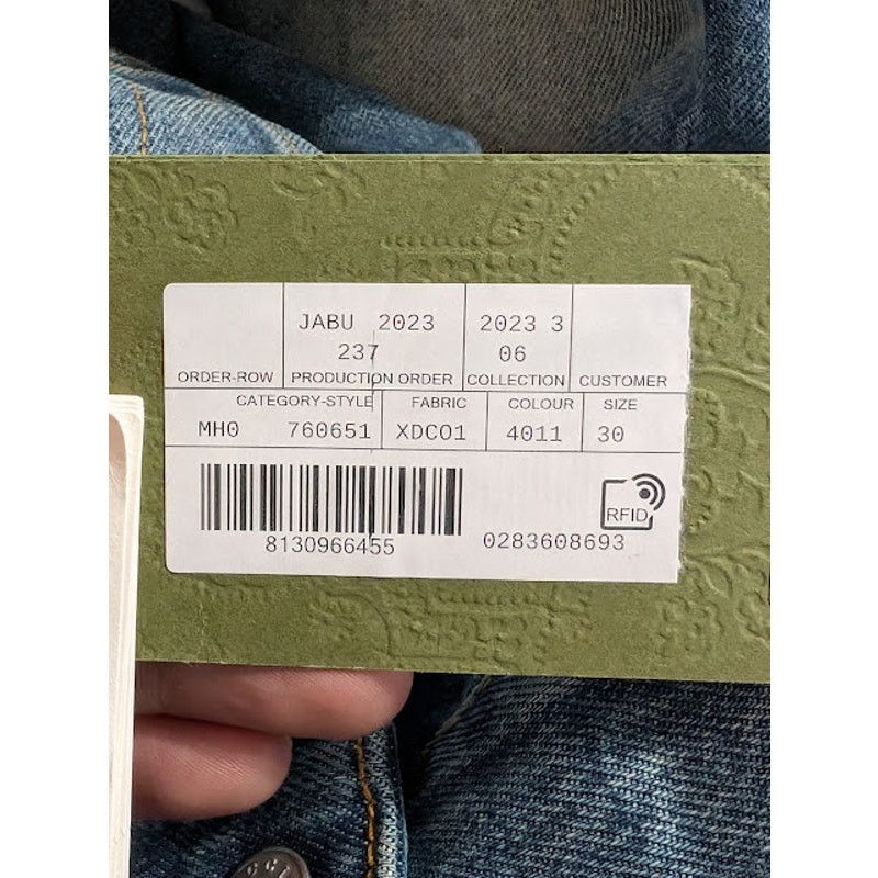 Gucci o1rshd1 Eco Washed Org Denim in Blue Size US 30 / EU 46 - 22 Thumbnail
