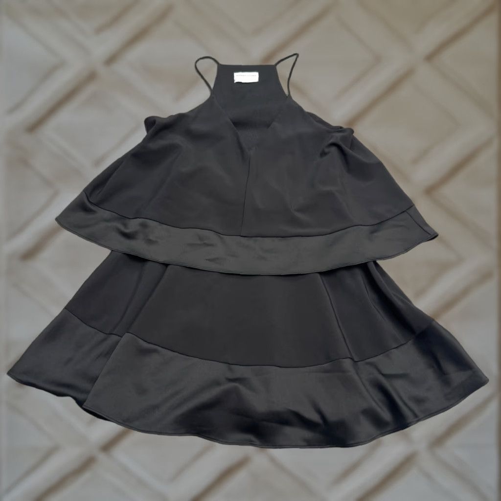 Citizen Modern Citizen Halter Satin A-Line Mini Dress Womens Large Black Size L / US 10 / IT 46 - 1 Thumbnail