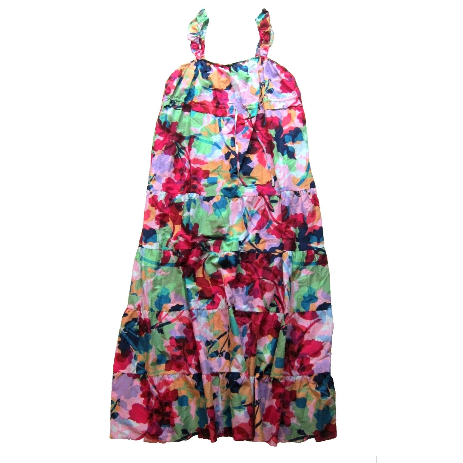 BB Dakota VINTAGE NWT Steve Madden BB Dakota Cotton Pink Green Floral Pocket Long Maxi Dress XL Size XL / US 12-14 / IT 48-50 - 2 Thumbnail