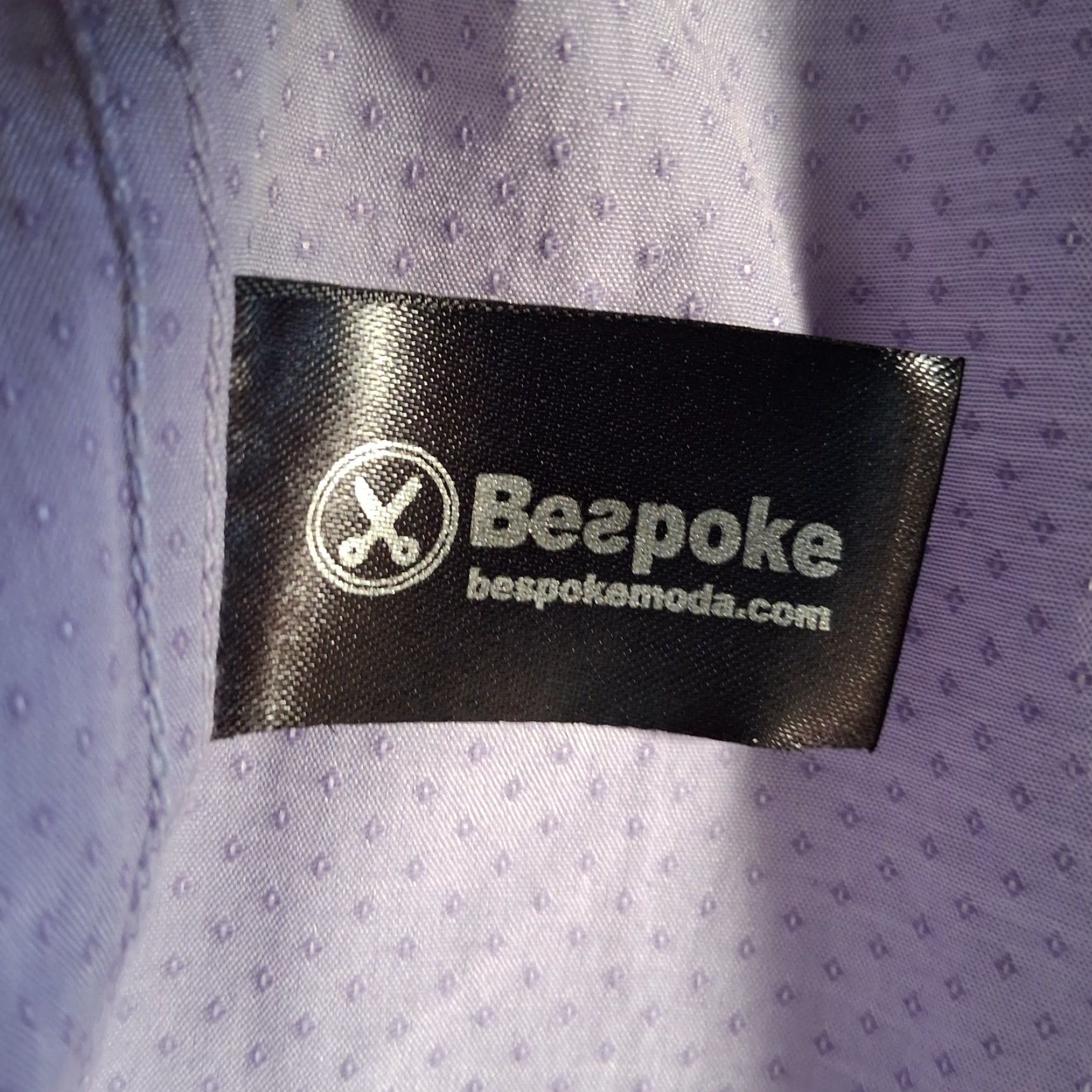 Vintage VINTAGE Beaspoke Dress Shirt Men 3XL Long Sleeve Lavender Purple Blue Paisley Flip Cuff Button Collar Spread Slim Big & Tall Mens Dress Shirt Size 48R - 7 Thumbnail
