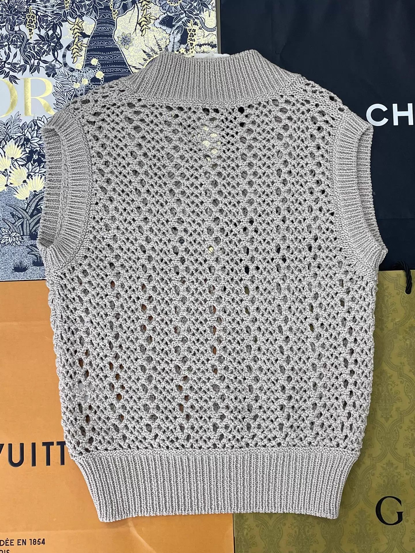 Brunello Cucinelli Brunello Cucinelli Openwork Knit Vest S NWOT Size ONE SIZE - 2 Thumbnail