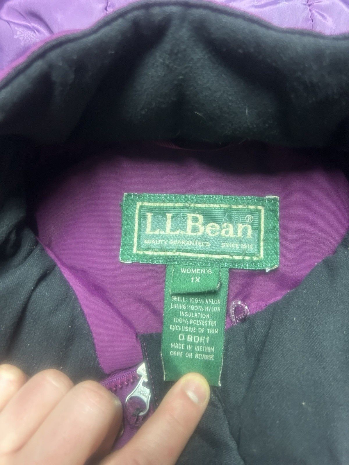 Vintage Vtg LL Bean hooded puffer jacket insulated ski snow 1X XL Size XL / US 12-14 / IT 48-50 - 5 Thumbnail