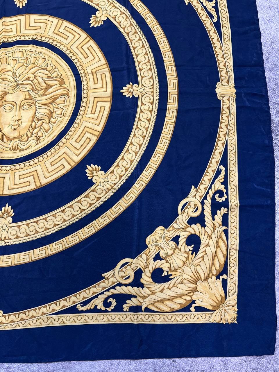 Versace Versace Gold Iconic 100%Silk Scarf Size ONE SIZE - 6 Thumbnail