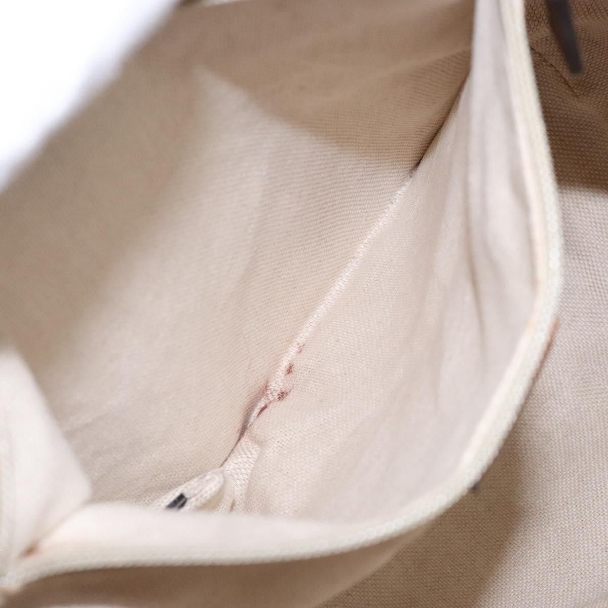 Gucci GUCCI GG Canvas Web Sherry Line Shoulder Bag Beige Silver Size ONE SIZE - 20 Thumbnail