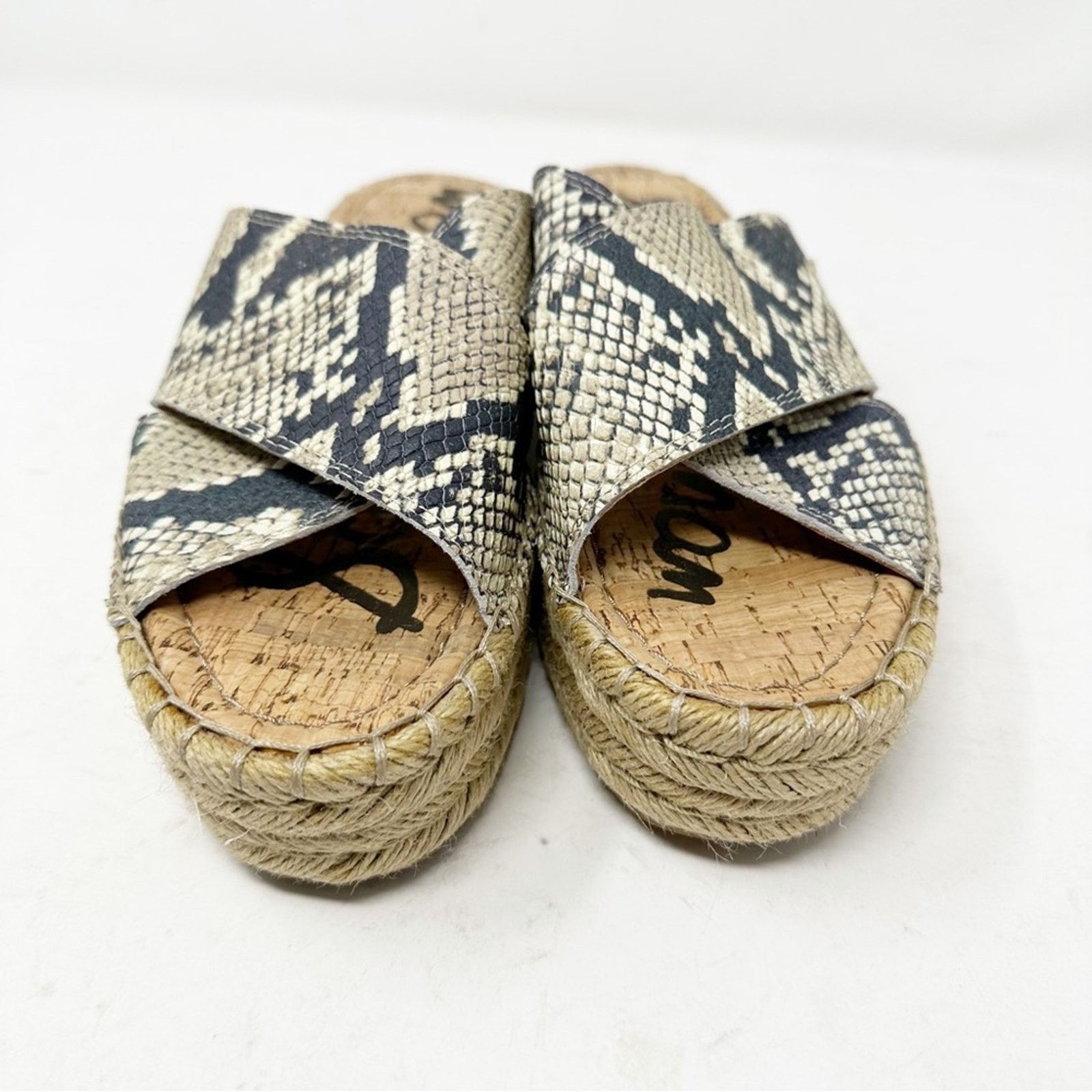 Sam Edelman SAM EDELMAN Natty Snakeskin Espadrille Slide Sandals in 7.5 Size US 7.5 / IT 37.5 - 2 Thumbnail