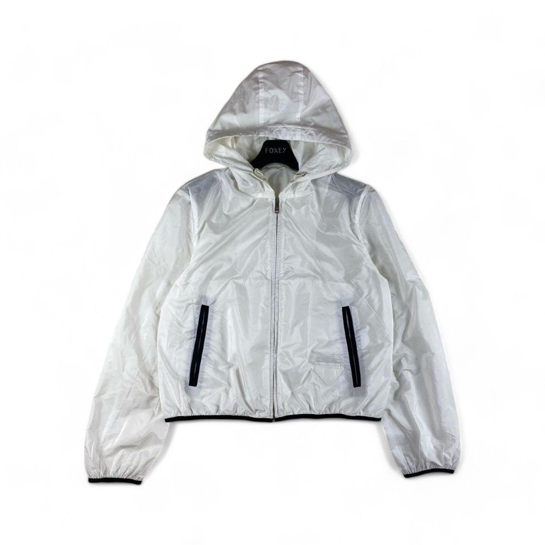 Prada Prada - L white nylon rainjacket summer triangle logo plate Size US L / EU 52-54 / 3 - 1 Thumbnail