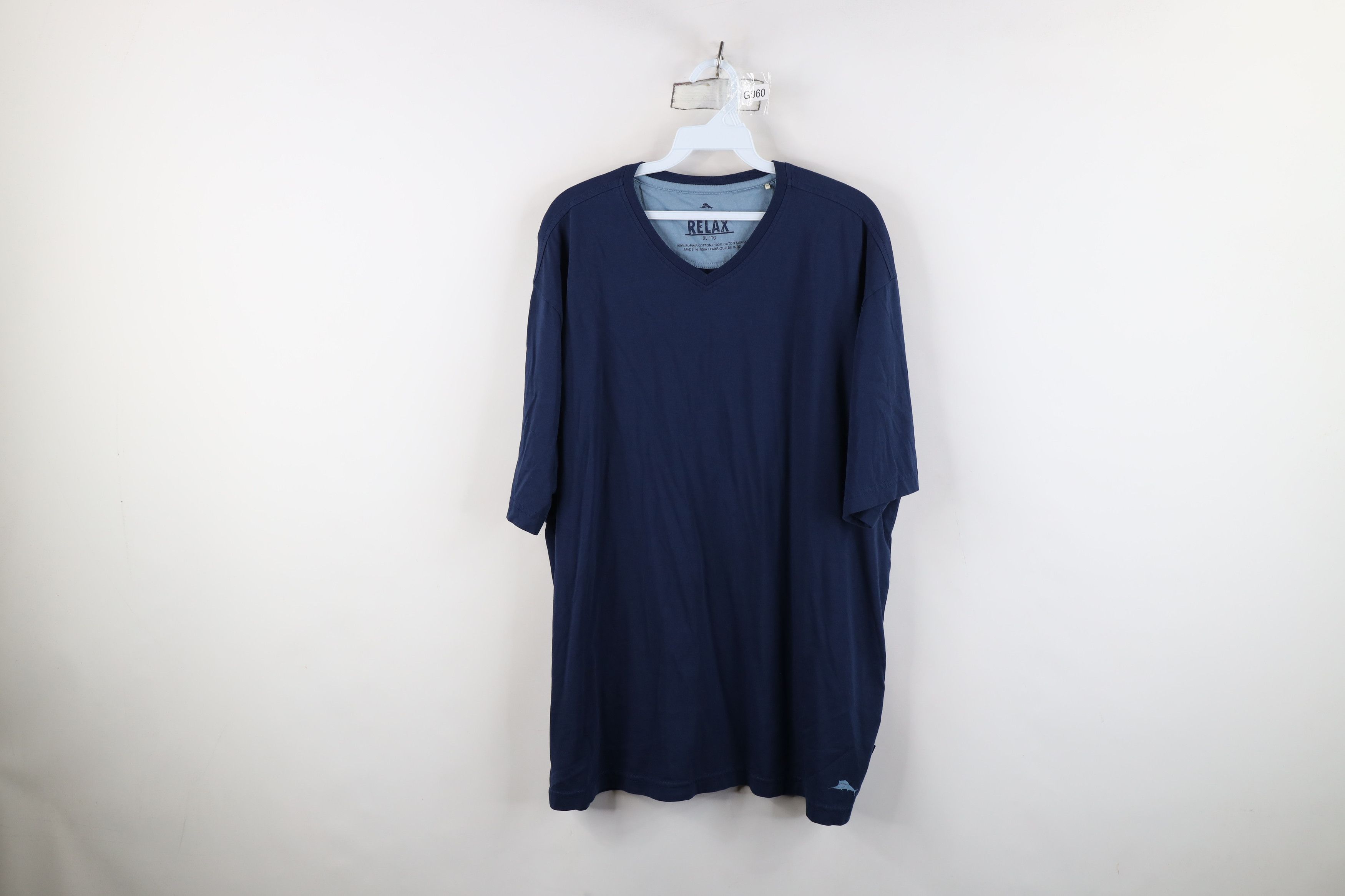 Tommy Bahama Tommy Bahama Relax Touch Supima Cotton V-Neck T-Shirt Blue Size US XL / EU 56 / 4 - 1 Thumbnail