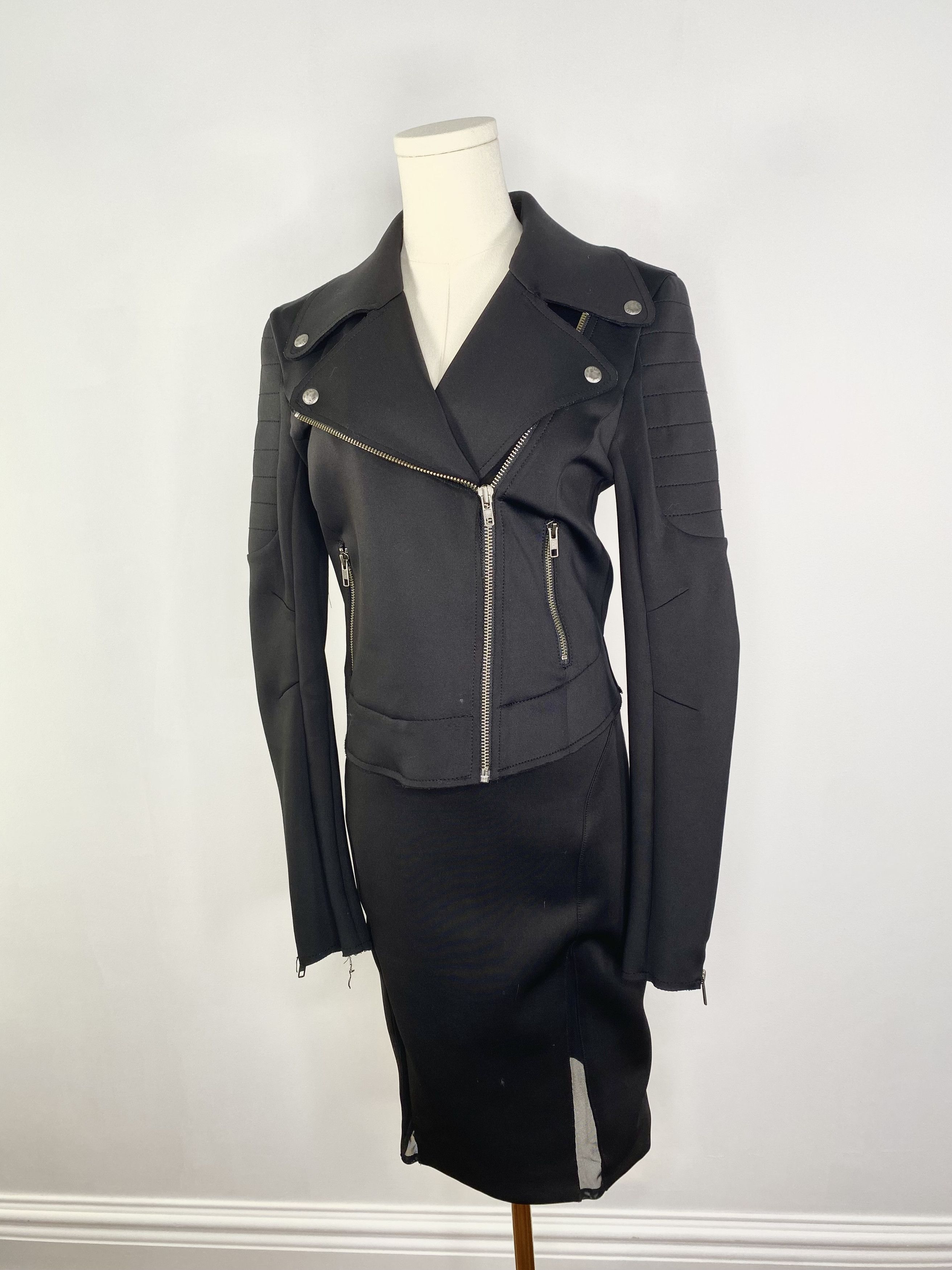 Guess Guess - Black Moto Jacket + Skirt Size S / US 4 / IT 40 - 4 Thumbnail