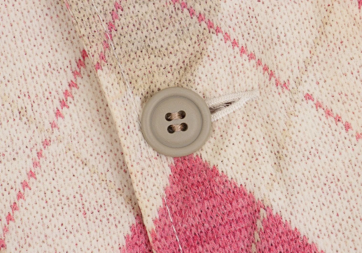 Comme des Garcons Homme Plus Cotton Argyle Knit Transfer Print Jacket Beige Pink S Size US S / EU 44-46 / 1 - 6 Thumbnail