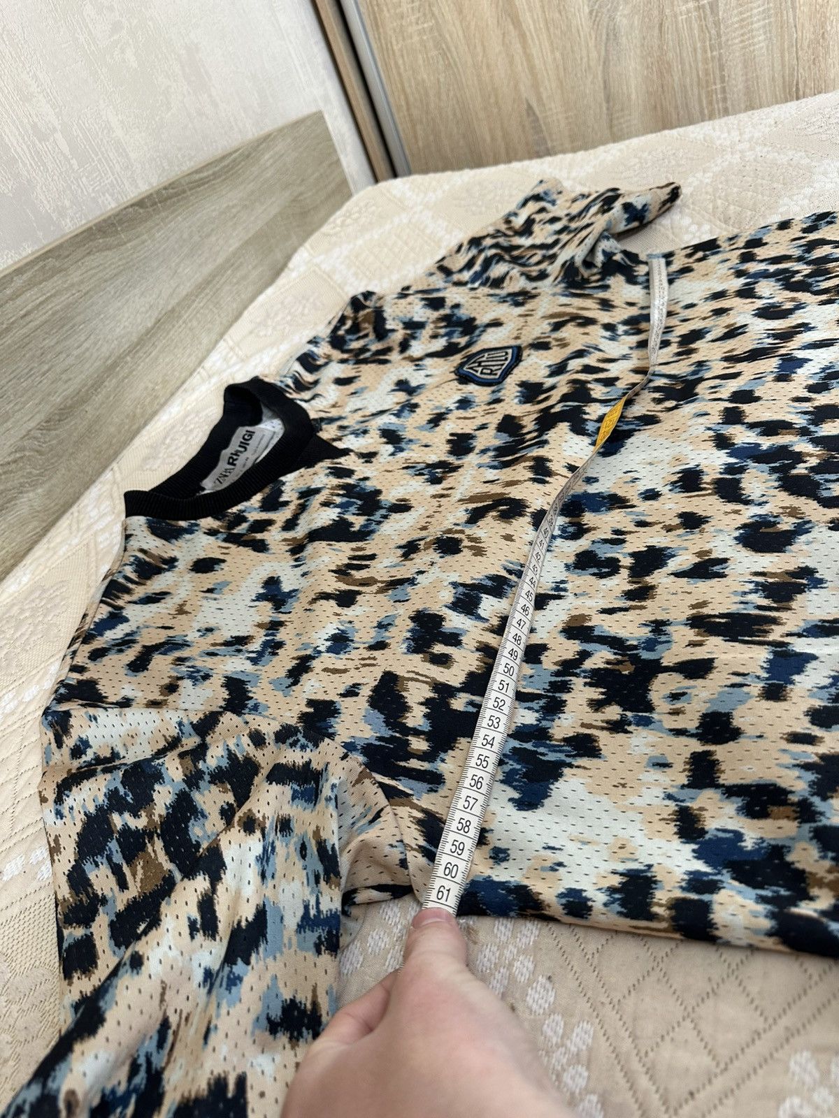 Rhude × Zara 🔥 Zara x Rhude Rhuigi Animal Print Oversized Jersey T Shirt Size US L / EU 52-54 / 3 - 6 Thumbnail