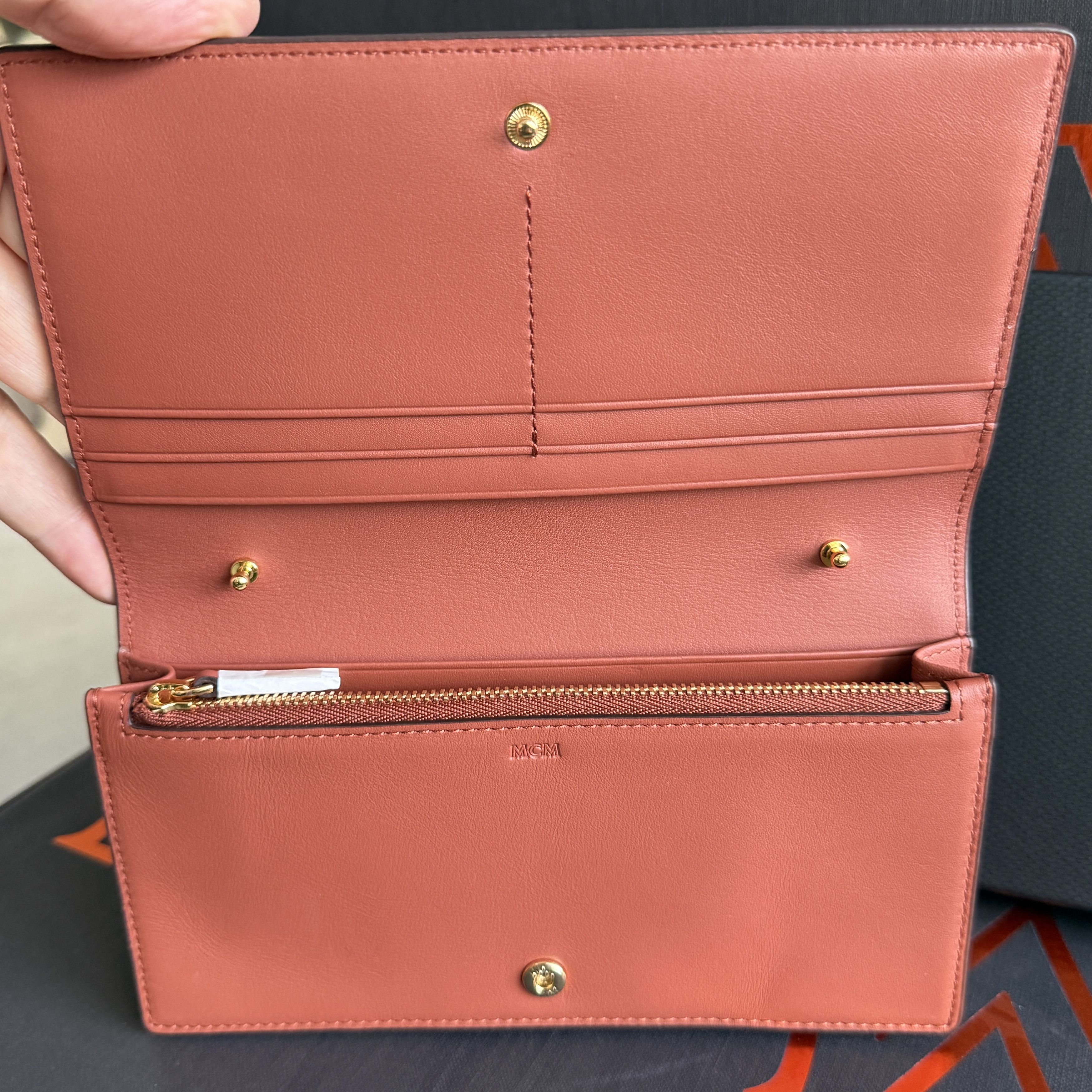 MCM MCM Wallet Purse On Leather and Chain, MYL ESAK01 X7001 Size ONE SIZE - 14 Thumbnail