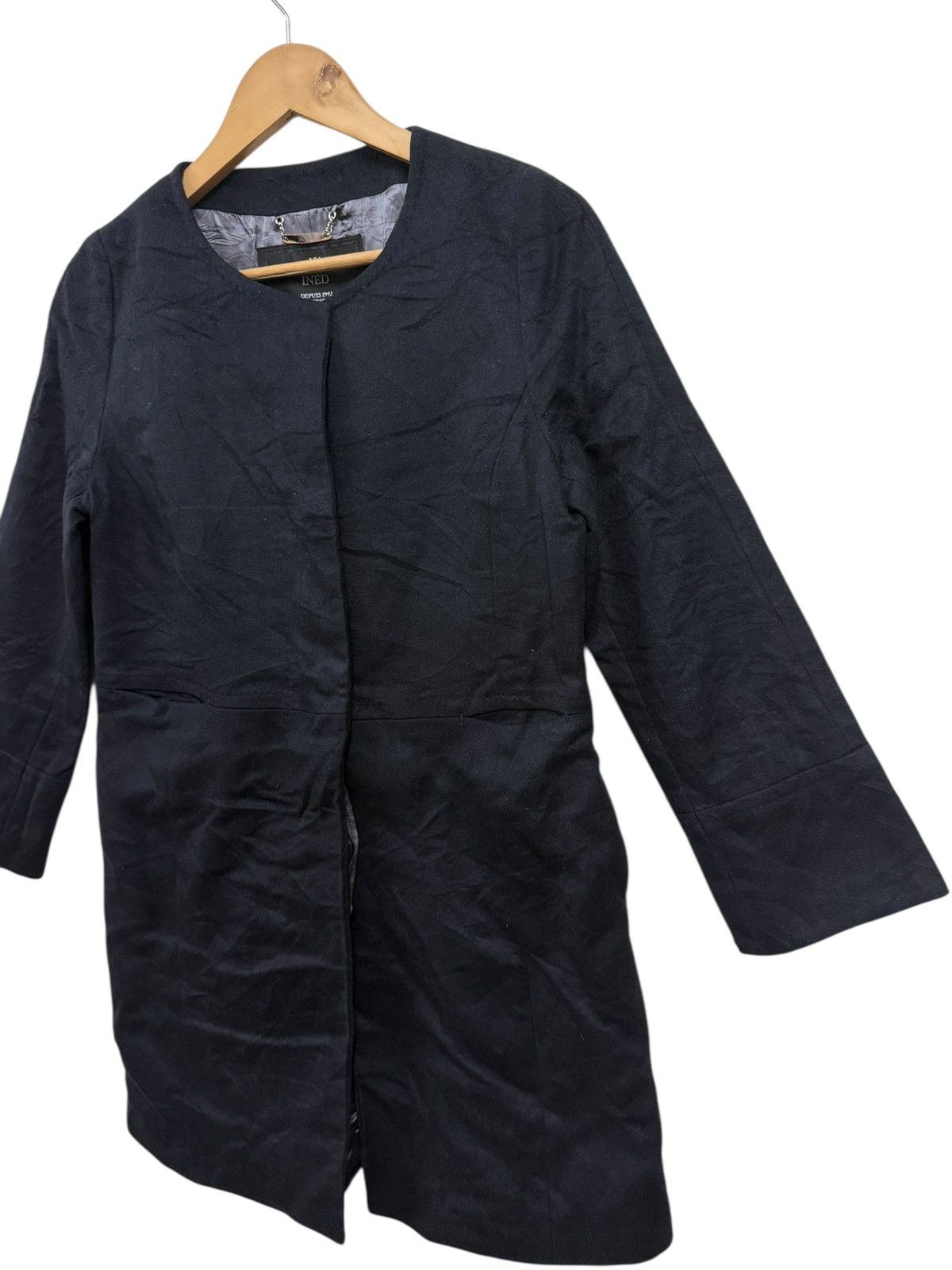 Yohji Yamamoto Ined Japan Yohji Yamamoto Collarless Coat Jacket Size S / US 4 / IT 40 - 5 Thumbnail