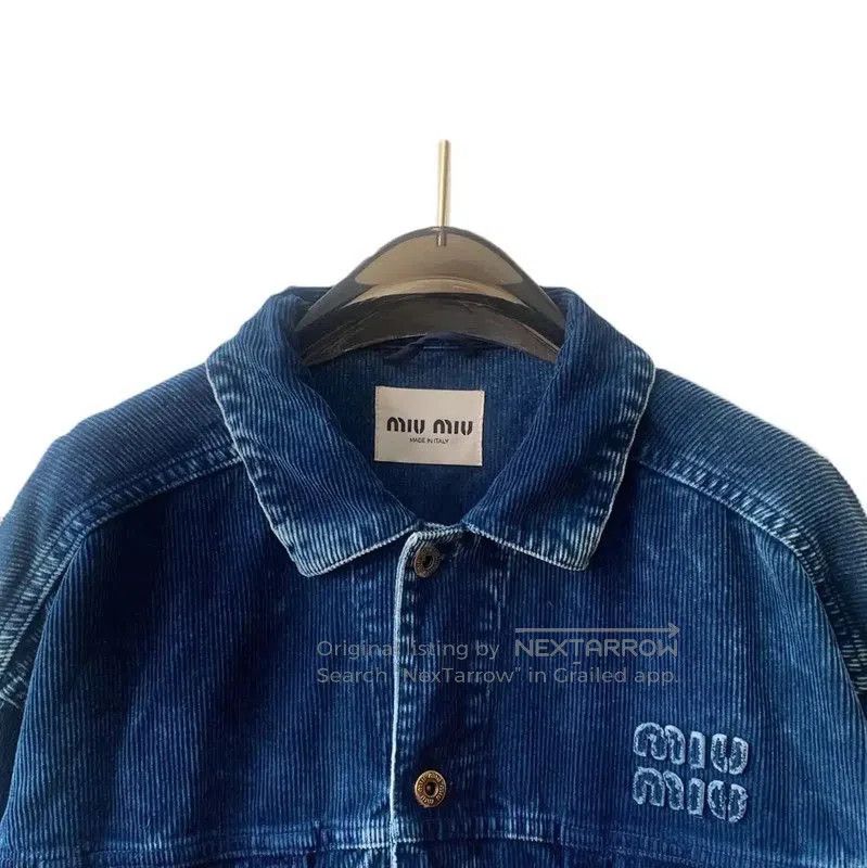 Miu Miu Miu Miu Women's Blue Cotton Jacket . Size M / US 6-8 / IT 42-44 - 3 Thumbnail