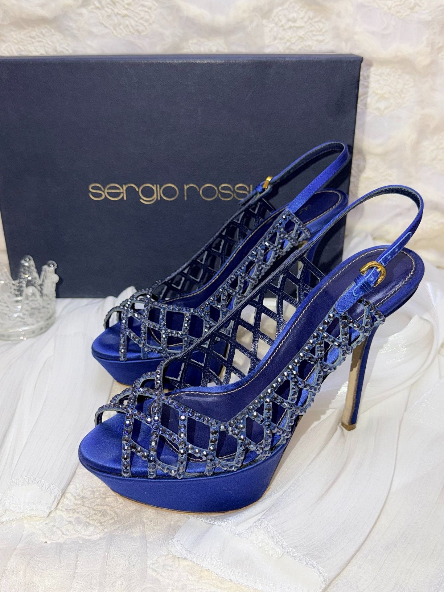 Sergio Rossi Sergio Rossi Blue Sandals us_6-5 Women Size US 6.5 / IT 36.5 - 1 Thumbnail