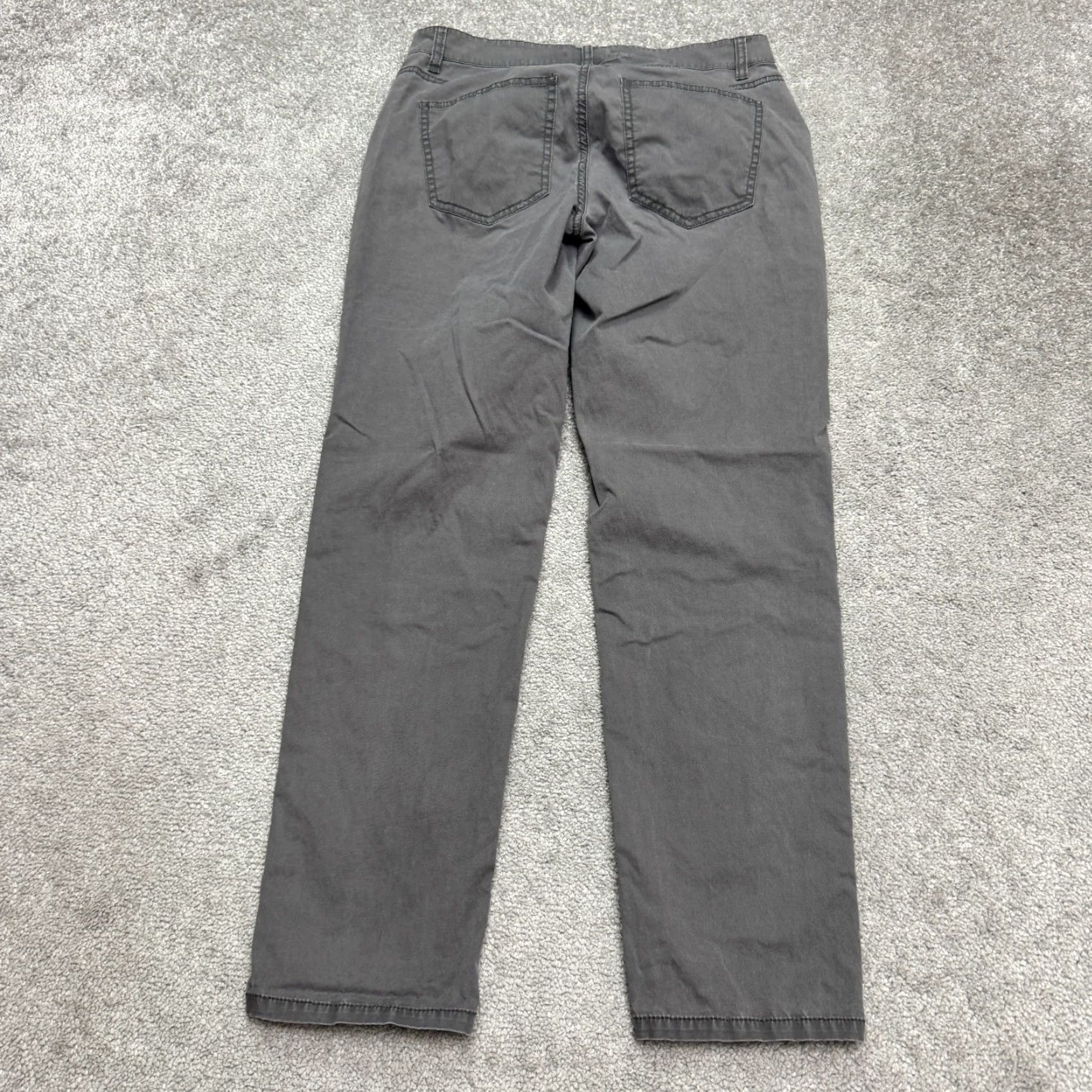 Eileen Fisher Eileen Fisher Gray Organic Cotton Straight Leg Pants Womens 2 Mid Rise Casual Size 26" / US 2 / IT 38 - 3 Thumbnail
