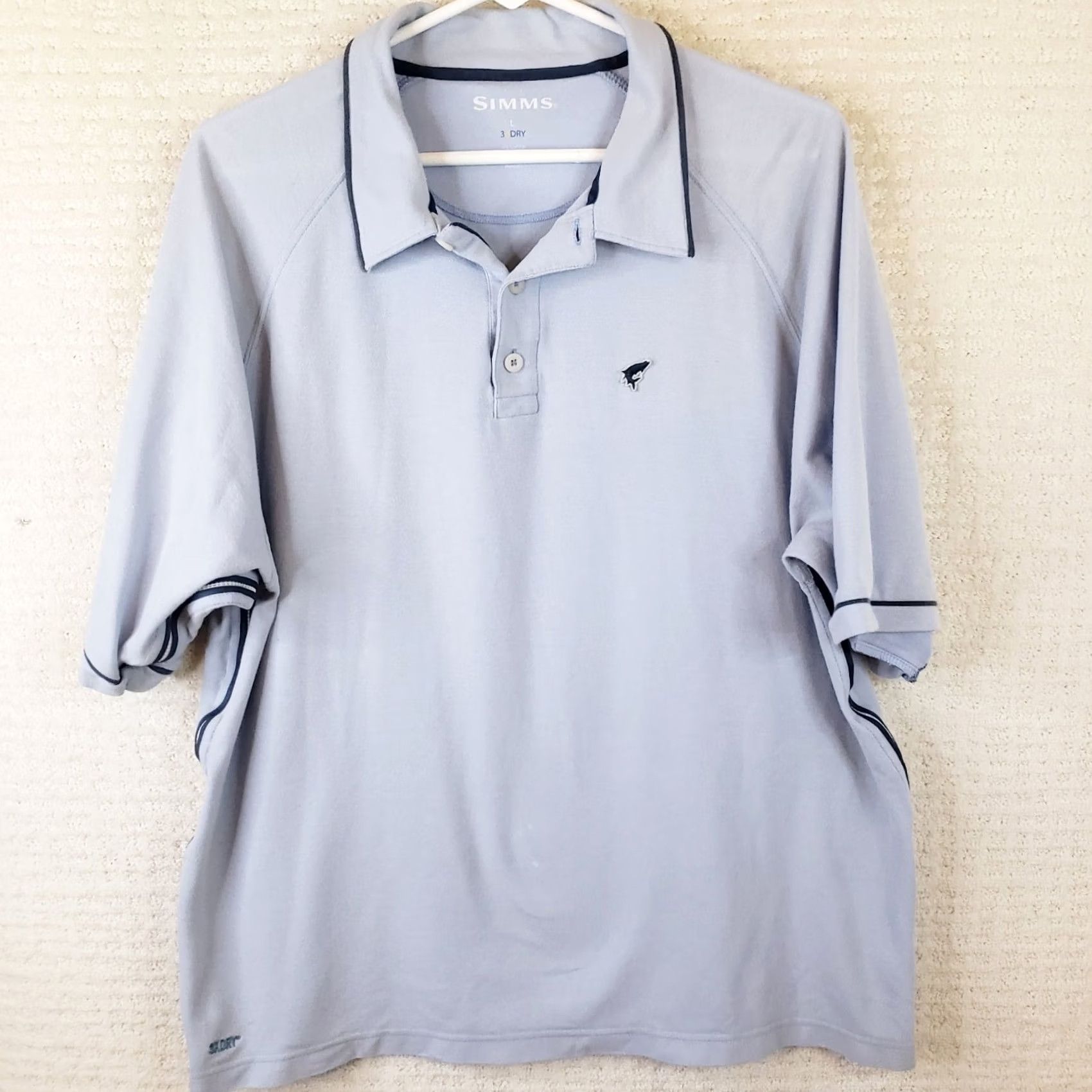 Vintage VINTAGE Simms Polo Shirt Men L Blue Short Sleeve 3XDry Polo Shirt Casual Outdoor Fishing Modern Logo Size US L / EU 52-54 / 3 - 2 Thumbnail