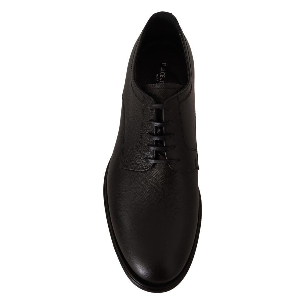 Dolce & Gabbana Dolce & Gabbana Elegant Black Leather Derby Shoes Size US 8 / EU 41 - 6 Thumbnail