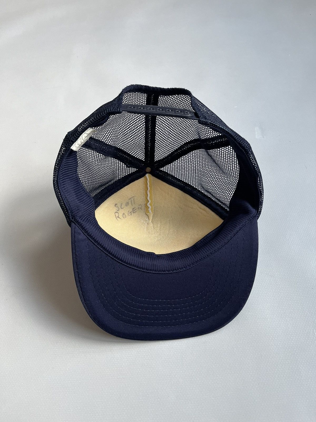 Honda Vintage 90s HONDA Polyester Blue White Trucker Cap Size ONE SIZE - 5 Thumbnail