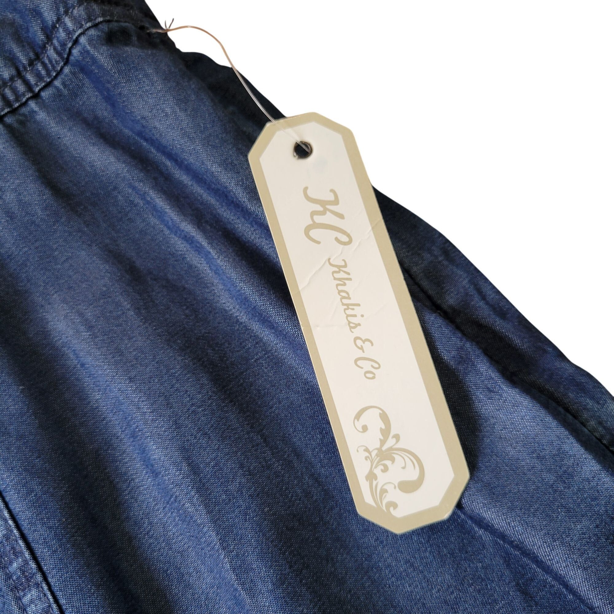 Vintage KC Khakis Co Blue Full Length Lightweight Jean Denim Skirt 8 Size 30" / US 8 / IT 44 - 4 Thumbnail