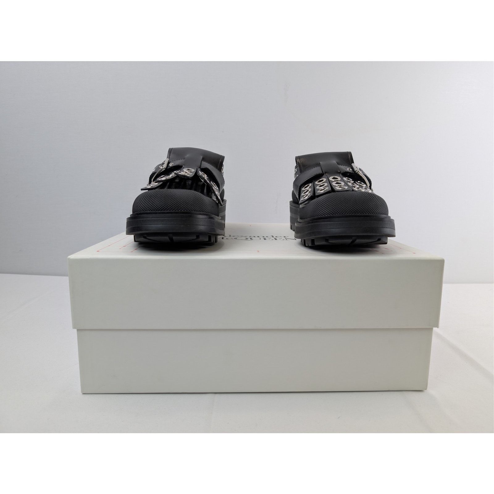 Alexander McQueen o1rshd1 Monk Strap Boxcar Hardware Shoe Tread Boots in Black Size US 11 / EU 44 - 17 Thumbnail